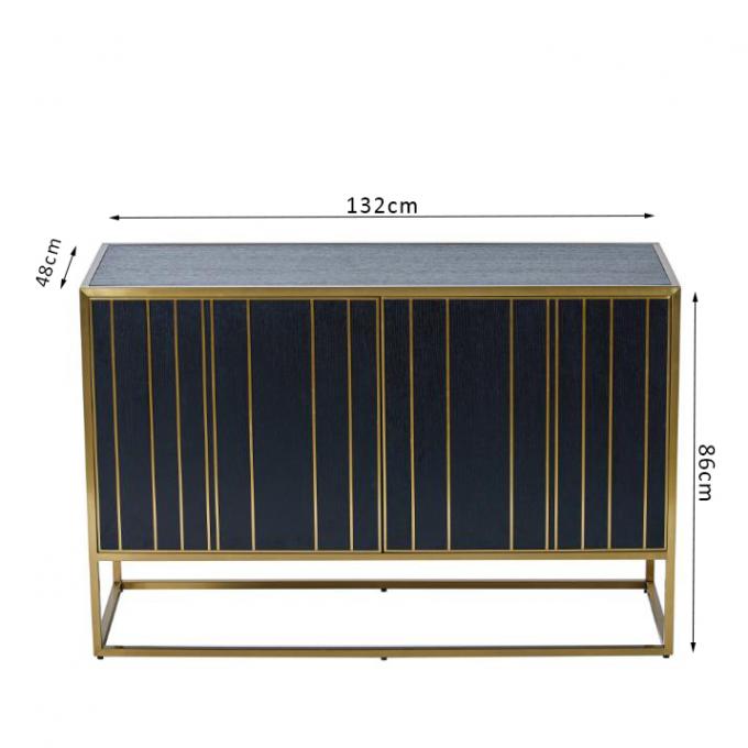 Modern Sideboard Cabinet Gold Stainless Steel 2 Door Bar Cabinet For Home Hotel 0