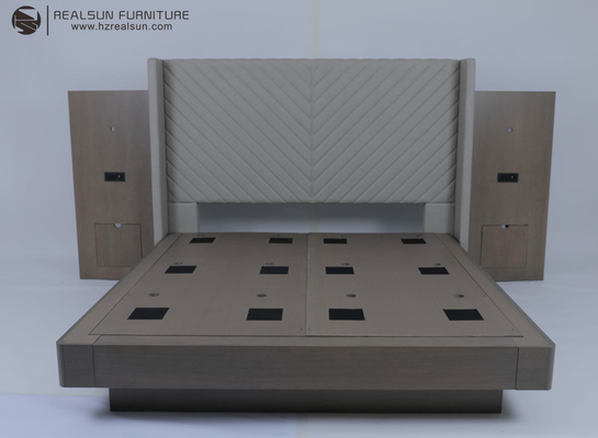 خرید Modern King Bed With Headboard Hotel Bedroom Furniture Sets تولید آنلاین