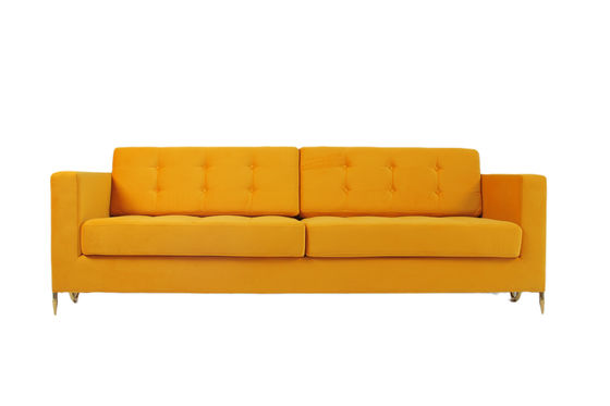خرید Modern Living Room Velvet Fabric Sofa Couch 2240x960x820mm تولید آنلاین