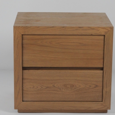 قیمت خوب Modern Solid Oak Nightstand Luxury Hotel Bedroom Furniture Customized Color آنلاین