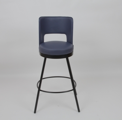 قیمت خوب Blue Fabric Cushion Black Metal Frame Bar Stool For Living Room Modern Luxury آنلاین