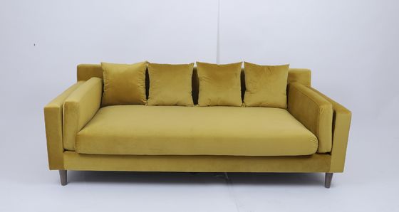 قیمت خوب Tufted Button Velvet 3 Seater Modular Sectional Sofa Set For Living Room آنلاین