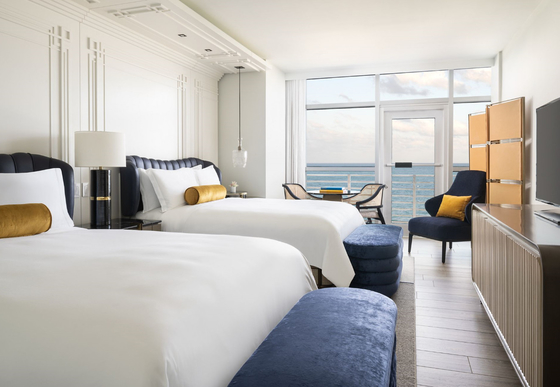 قیمت خوب Modern Luxury Hotel Bedroom Furniture Set 5 Star Hotel Furniture For Ritz Carlton project آنلاین