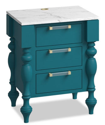 قیمت خوب Custom Night Stand Bedside Table in solid wood & marble top Modern آنلاین