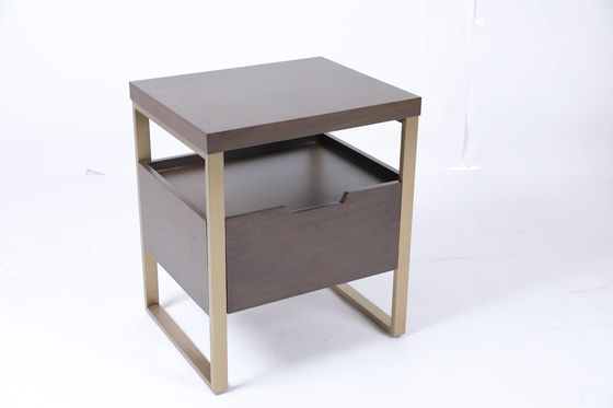 قیمت خوب Custom Night Stand Bedside Table Solid Wood Stainless Steel آنلاین