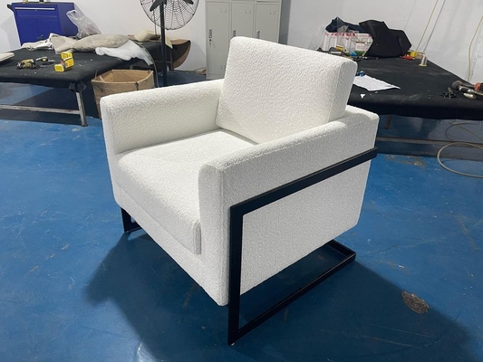 قیمت خوب Modern Metal Frame Upholstered Lounge Chair Customized آنلاین