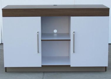قیمت خوب White Color Hotel Microwave Fridge Cabinet HPL Top With Side Mounted آنلاین