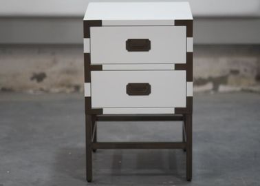 قیمت خوب Elegantly Wooden Hotel Bedside Tales With 2 Drawers , Metal Frame آنلاین