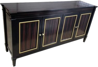 قیمت خوب Ebony Wood 4 Door Dresser Brass Metal Boutique Hotel Furniture Eco Friendly آنلاین