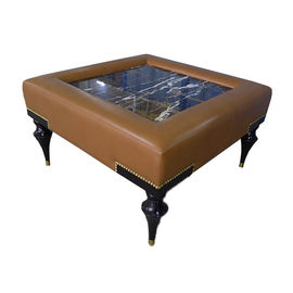 قیمت خوب Upholstered Living Room Coffee Table Wooden Bedside Table Brass Color Earth - Friendly آنلاین