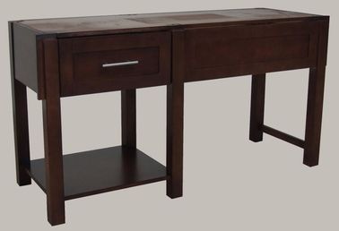 قیمت خوب 1 Drawer Plywood Modern Bathroom Vanity Cabinets Birch Veneer Dark Stain Color آنلاین