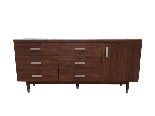 قیمت خوب Walnut Modern Hotel Room Dresser 5 Star Wooden Tv Cabinets 30% Sheen آنلاین