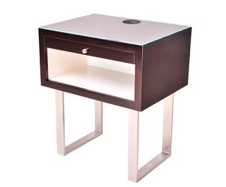 قیمت خوب Bedroom Solid Wood Night Stand For 5 Star Hotel / Metal Frame Bed Side Tables آنلاین