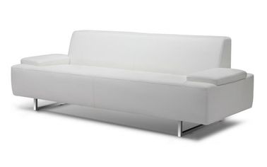 قیمت خوب Simple Design Contemporary Leather Sofa Metal Leg With 3 Seater , 18'' Seat Height آنلاین