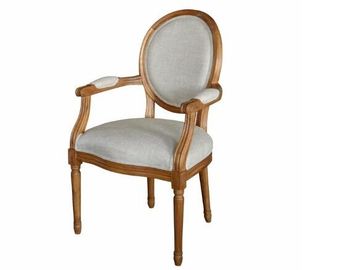 قیمت خوب French Antique Wooden Armchair dining chair Upholstered For Bedroom , Color Customized آنلاین