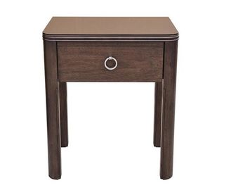 قیمت خوب Solid Wood Hotel Bedside Tables One Drawers With Power Hub , Eco Friendly آنلاین