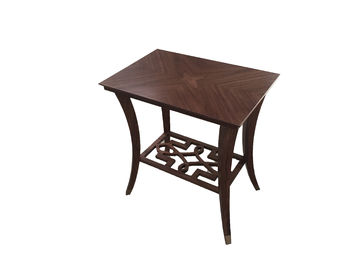 قیمت خوب Glass Top Hotel Bedroom Furniture Walnut Veneer With Oversized , Dark Color آنلاین