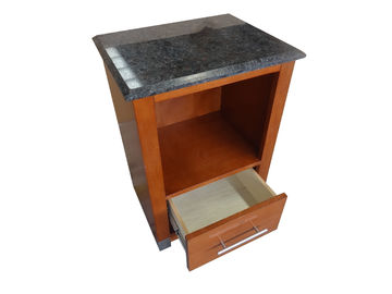 قیمت خوب Stone Top Wooden Hotel Bedside Tables One Drawer For Bedroom MDF Board آنلاین