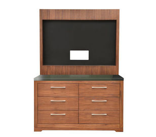 قیمت خوب Hotel wooden dresser with back TV panel / chest / dresser for hotel bedroom furniture آنلاین