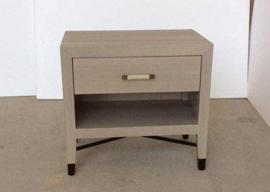 قیمت خوب Oak wood veneer HPL top wooden grey color night stand,bed side table آنلاین