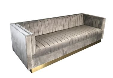 قیمت خوب Wholesale New model velvet upholstery furniture fabric living room sofa for wedding rental sofa آنلاین