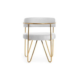قیمت خوب Metal Frame Chair Home Furniture Living Room Chair Fabric Lounge Chair Fauteil  Velvet Armchair آنلاین