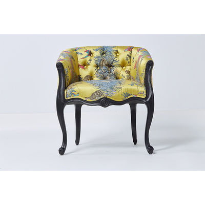 قیمت خوب Luxury Special Vintage Printing Fabric Modern Dining Room Chairs With Arms آنلاین