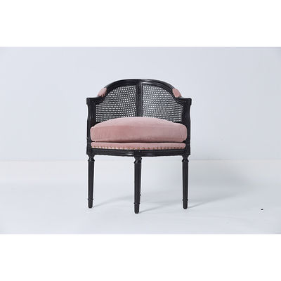 قیمت خوب Kiss Shape Modern Dining Room Chairs Lovely Pink Velvet With Black Solid Wood آنلاین