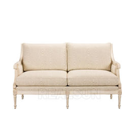 قیمت خوب Antique Loveseat French Corner Wooden Sofa Settee Home Furniture Couch Fabric Set آنلاین