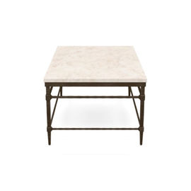 قیمت خوب Vintage Metal Frame Brushed Brass Small Modern Coffee Table With Crystal Stone Veneer Top آنلاین