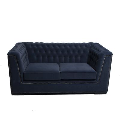 قیمت خوب Sturdy Velvet 2 Seater Living Room Sofa With Lumbar Support آنلاین