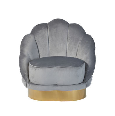 قیمت خوب American Velvet Fabric Scallop Shell Shaped Living Room Sofa آنلاین