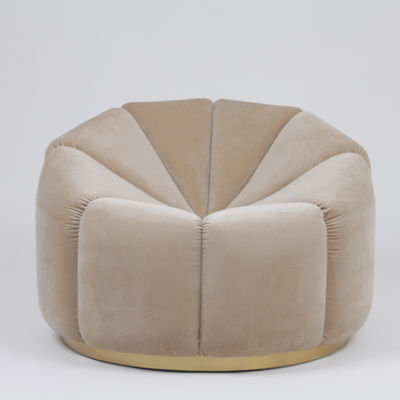 قیمت خوب Living Room Furniture Single Velvet Pumpkin Leisure Sofa With Metal Base آنلاین