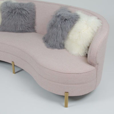 قیمت خوب Curve Modern Fabric Velvet Living Room 3 Seater Sofa آنلاین