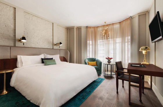 قیمت خوب Commercial Hotel Bedroom Set UnFolded Custom Modern Design آنلاین