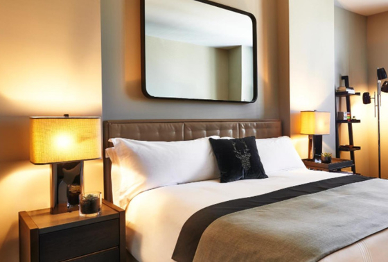 قیمت خوب Modern Luxury Hotel Bedroom Furniture No Folded Custom Made آنلاین