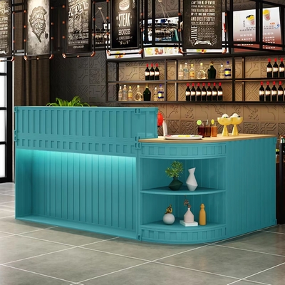 قیمت خوب Iron Type Arc Modeling Modern Bar Counter Custom Made آنلاین