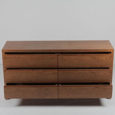 قیمت خوب Vintage Six Drawers Solid Walnut TV Stand Luxury Hotel Bedroom Furniture آنلاین