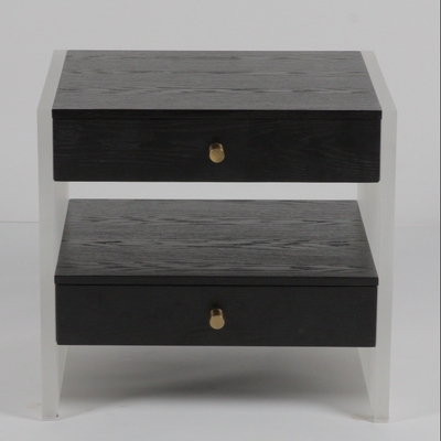 قیمت خوب Solid Walnut Hotel Bedside Tables With Elegant Lucite Sideboard آنلاین