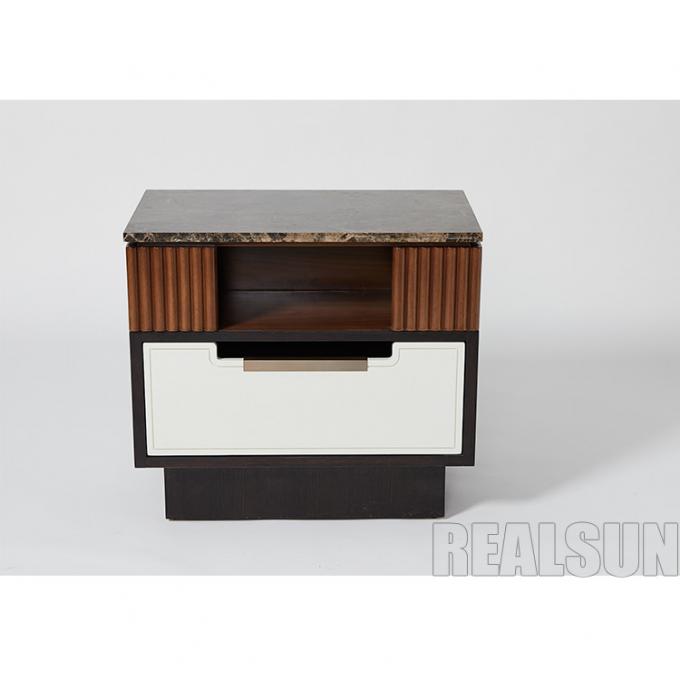 American Style Marble Top Bedside Table Nightstand Bedroom Furniture 1