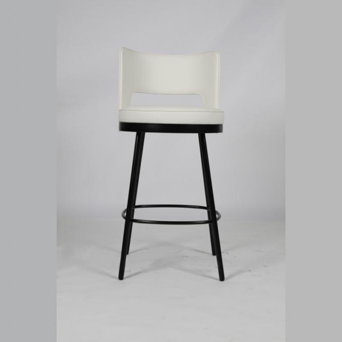 White Cushion Metal Foot Stool For Living Room Modern Luxury 1